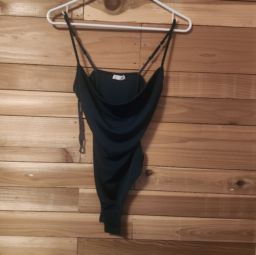 Free People Forrest Green Strappy Bodysuit size Xs